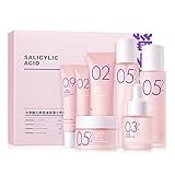 Feuchtigkeitsspendender Gesichtsreiniger, Hautpflege-Serum-Set, feuchtigkeitsspendender Gesichtsreiniger, Augencreme, Ölkontrolle, Feuchtigkeitscreme, 7-teiliges Set,