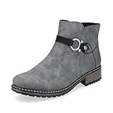 Rieker Damen Ankle Boots Z6869, Frauen Stiefeletten,uebergangsstiefel,gefüttert,Winterstiefeletten,Stiefel,Bootee,Booties,grau (45),39 EU / 6 UK