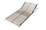 Sleepneo Lattenrost 90x200, Kopfteil verstellbar, 42 Latten, hohe Traglast bis 150Kg, Ergonomischer 7-Zonen-Lattenrost 90 x 200 cm, Buchenholz, Selbstmontage