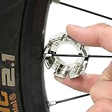 Goabroa Speichenschlüssel, Harter Stahl, 8-Wege-Fahrrad-Felgen-Würstenwerkzeug für präzise Radspannung, kompatibel mit 10/11/12/13/14/15 Größe Fahrradspeichen
