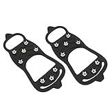 1 Paar 8-zysige Eiscrampons Anti-Rutsch-Schneeschuhspikes Deckt Abdeckungen im Freien Wanderkrallengriffe (M)