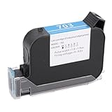 Asixxsix Schwarze Tintenpatrone, 42 Ml Schwarzer Schnelltuschkartusche Austausch von 0,5 Zoll/12,7 Mm für Handheld -Tintenstrahldrucker, Druck auf Holz, Acryl, Aluminium, Stoff