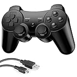 Zexrow PS3 Controller, Wireless Controller Compatible für Playstation 3 Bluetooth Game Controller für PS3 Double Shock 6-Achsen Rechargable Remote Controller