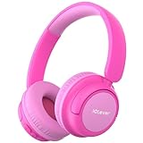 iClever Bluetooth Kopfhörer Kinder, 60 Std Akku, 74/85 dBA Lautstärkebegrenzung, Stereo-Sound, Typ-C, Bluetooth5.4, Kabellos Kinderkopfhörer Over Ear mit Mikrofon für Tablet/Reisen