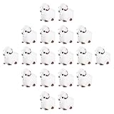 SEWACC Miniatur Schafstatuen aus Kunstharz 20 Stück Kompakte Kleiner Tierfiguren für Feengärten und Gartendekoration Langlebige Mikrolandschafts Ornamente