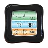POPETPOP Touchscreen Digitales Lebensmittelthermometer mit Timer Grill und Küchenthermometer mit Schwarzer und Roter Sonde Präzises Sondenthermometer für Heimgebrauch