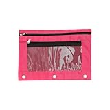 Tragbare 3-Ring Bindemittel Bleistift Hülle Doppelzippers File Bag School Vorräte Für Stifte Marker Schere Aufbewahrung