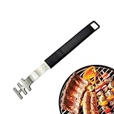 UMLIPOT Grillrostheber Edelstahl Heber für Grillrost Grillzubehör Gusseisen und Edelstahlroste BBQ Zubehör für Camping Utensil Universal Grillwerkzeug Griff 28 cm,Ideal für BBQ und Camping