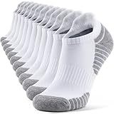 TANTSC Sneaker Socken Herren Damen 39-42 Atmungsaktiv Baumwolle Tennissocken Wandersocken Sportsocken Sommer Arbeitssocke Herrensocken Winter Laufsocken Füßlinge Füsslinge, Gepolstert, Weiß 6 Paar