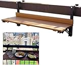 Balkontisch klappbar - Outdoor Geländer Beistelltisch für Terrasse & Balkon, vielseitig einsetzbares kompaktes Design für mehrere Geländer, platzsparend & stilvoll