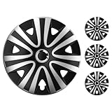 SMK Set 4er Radkappen 15 Zoll - Lachen Sie über Kratzer mit diesen flexiblen, leichten Radkappen 15 Zoll. Einfache Installation, Keine Werkzeuge erforderlich, Schutz vor Verblassen!