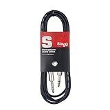 Stagg SAC1PS DL Deluxe symmetrisch Instrument-Kabel (Klinke auf Klinke, 1m)