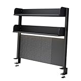 Schreibtischregal, Organizer mit Klemme, Mehrzweck-Metallregal für Computer, Schreibtischverlängerung, Lochplatte, Arbeitsstation, Regal