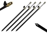 4er Set Rutenhalter Bankstick Alu 75-120cm 12/7mm schwarz