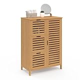 IDMarket - Badschrank BEA Bambus 3 Schubladen mit Schrank