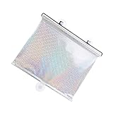 Garneck Verdunkelungsrollo mit Saugnapf Klemmfrei Sonnenschutz für Küche und Wohnzimmer Silber Abnehmbar Privatsphäreschützend Einfach zu Montieren Geeignet für Fenster und Dachfenster