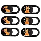 Holibanna 6 Stück Teiliges Webcam Abdeckung mit Niedlichem Hundemuster Privatsphäre Schutz für Laptop Tablet Smartphone Installieren Langlebig Haftend aus Hochwertigem Material