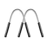 2 Stück schwarzer Gesichtshaarentferner Schnelle Haarentfernung Epilierer Werkzeug, Gesichtshaarentferner Manueller Epilierer Feder Gesicht Haar Roller Einfädeln Epilierer Werkzeuge für Gesicht