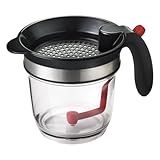 Fettabscheider zum Kochen, Fettsäumer, 1 Liter – Fetttrenner zum Kochen – zum Frittieren, Fleisch, Grillen, Suppe, Öl, Lebensmittel, Grill, Kochen