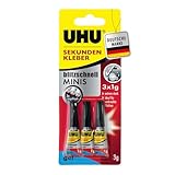 UHU Sekundenkleber blitzschnell MINIS gel 3x1g lose