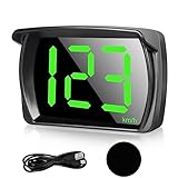 Aicharynic Head Up Display Auto HUD: Digitaler Auto Tachometer Geschwindigkeitsmesser Universal Auto Head Up Display mit GPS + Beidou Dual-Chip für Alle Autos, USB Plug and Play, KMH