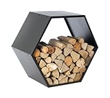 WESTMANN Kaminholzregal Biene | 88x45x77 cm Stahl | Brennholzständer & Kaminholzlager zum Verstauen von Feuerholz