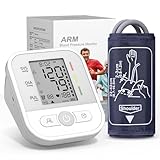 NWOUIIAY Oberarm-Blutdruckmessgerät mit LCD-Display und verstellbarer Manschette (22–42 cm), automatisches Blutdruckmessgerät mit One-Touch-Bedienung