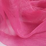 Vayliro 5 M Stoff Breit 150cm Chiffon Stoff Meterware Plissierter Stoff Bekleidungsstoffe Dekostoff für Nähen DIY Handwerk Heimdekoration Vorhangdekoration Tischdecke Kleidungsdekoration,Rosenrot