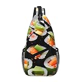 kurue Sushi Dill Pickles Rucksack für Damen und Herren, Diebstahlschutz, Umhängetasche, Brusttasche, Tagesrucksack, für Wandern, Reisen