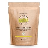 Brennnesselblätterpulver Bio 100g - Brennesselpulver - gemahlene Brennnesselblätter - 100% Bio Brennnessel-Kräuter - Abgefüllt und kontrolliert in Deutschland - Biotiva