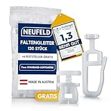NEUFELD® 120 Gardinengleiter für Innenlaufschienen (inkl. 6 Feststeller) | 7mm Faltengleiter für Gardinenschienen, Vorhangschienen | Gardinenrollen