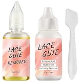 DABUG Wig Glue, Perückenkleber und Kleberentferner Set, Wasserfester Wig Glue, Kleber für Perücken, Toupet, Extensions, Zweithaar, Haarteil (2PCS)