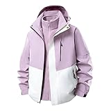 Mrat Wasserdichte Herren-Jacke, UK-Fleece-gefüttert, 3-in-1, winddichter Mantel mit abnehmbarer Kapuze, mehrere Taschen, taktische Softshell-Jacken, warm, Winter, Wandern, Bergsteigen, Klettern