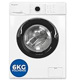 Exquisit Waschmaschine 6kg, Energieeffizienzklasse A, max. 1000 U/min, ECO 40-60, Kurzprogramm, Kindersicherung, 16 Waschprogramme, WA56110-020A weiss