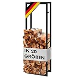 KARAT Kaminholzregal für Innen & Außen - Brennholzregal Feuerholzregal Stapelhilfe (80 x 25 x 40 cm)