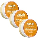 Absolei Propolis Salbe, Natürliche 30% Propolis Salbe für Juckende, Trockene und Rissige Haut, 40 ml (3er Pack)