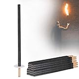 Tubiaz Wachsfackeln 10 Stück Brennzeit 90 min,Gartenfackeln für Draußen,Fackeln für Kinder,Fackeln Laternenumzug für Outdoor Party, Event, Nacht-Wanderung