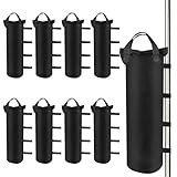 4/8er Set Pavillon Sandsäcke, dick Zelten Gewichte, Oxford Verstärktes Gewichte für Pavillon, Sandsäcke zum Befüllen Beschweren, Sandsack Beschwerung für Pavillons Zelt Garten (Black, 8)