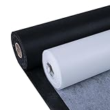 Nähmit - Aufbügelbare Vlies - Einlagestoff - leichtes Gewicht (30g/m²) 90cm breit - 2 Meter Vliesstoff (weiss)