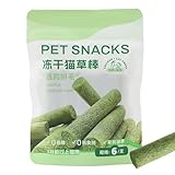 Katzengras Snack, Gefriergetrocknet Snacks Für Katzen Katzengrasstangen,Katzenminze Essbares Kätzchen Chew Toy Trea Für Die Zahnpflege Und Haarknäuel Entfernen