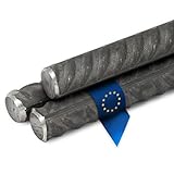 Stahl-Shop24-13x Baustahl Ø 10 mm 2000 mm - Bewehrungsstahl für Bauprojekte - Moniereisen gerippt nach DIN 488 - Betonstahl für Hausbau, Fundament & Estrich - Verzinkbar & hochfest