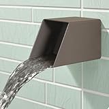 10,2 cm quadratischer Wasserauslauf – Premium 316 Edelstahl Spillway – Outdoor Springbrunnenauslauf für Pools, Teiche, Wasserwände & Springbrunnen (Braun)