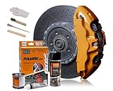 Foliatec Bremssattel Lack Set, Hitzebeständig, Komplettsatz für 4 Bremssättel, Vintage Copper Metallic, 7-teiliges Set