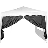 INSTENT® Basic Seitenwand/Seitenteil für Pavillon 3x3m mit Fenster oder Reißverschluss, wasserabweisend und atmungsaktiv, Farbwahl, für Festzelt, Partyzelt