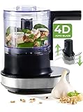 NUTRI-CHOPPER 4D Zerkleinerer Küche elektrisch mit AUTO-BLADE Funktion – BPA-frei – Deutsche Marke – Food Processor Universalzerkleiner Multizerkleinerer Zwiebel Fleisch Nüsse Pesto