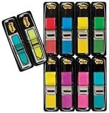 Post-it Index Small Flags, Vorteilspackung mit 8 Blöcken und 2 Pfeilblöcke GRATIS, 328 Blätter, 11, 9 mm x 43, 2 mm, Farben: Gelb, Rot, Grün, Blau, Lila, Pink - Für wichtige Informationen