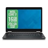 Dell Latitude PC Notebook Intel i7 6th, RAM 16 GB, SSD 256 GB, Display 14 Zoll, WiFi, BT, Windows 11 Pro + Libre Office (Generalüberholt)