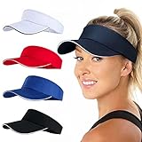 trounistro 4Pcs Visor Cap Sonnenhut, Unisex Sonnenschild verstellbare Atmungsaktiv und Schweißabsorbierend Baseballhut Kappe Hut für Golf, Radfahren, Angeln, Tennis, Laufen