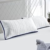Slybear Kopfkissen Kissen 40x80 2er Set - 2 Stück Seitenschläferkissen, orthopädisches Kissen mit hochwertiger Füllung und atmungsaktivem Bezug für Allergiker, Waschbare Schlafkissen, weich & stützend