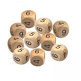 TTETTZ 6x10x Polyedrische Würfel Würfel Tisch Spiel Mathematik Zählen Pädagogisches Spielzeug für Zubehör Präsentiert Familie Treffen Erwachsene Kind